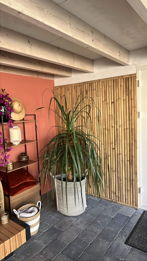 Bamboe schutting Stripe - 90 x 180 cm - Naturel - Verticale latten - Eviro Bamboe