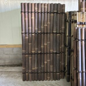 Bamboe schutting halfrond – 100 x 200 cm – Donker – Eviro Bamboe (OP=OP!)