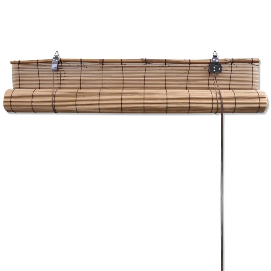 Rolgordijn Bamboe 100 x 160 cm - Bruin