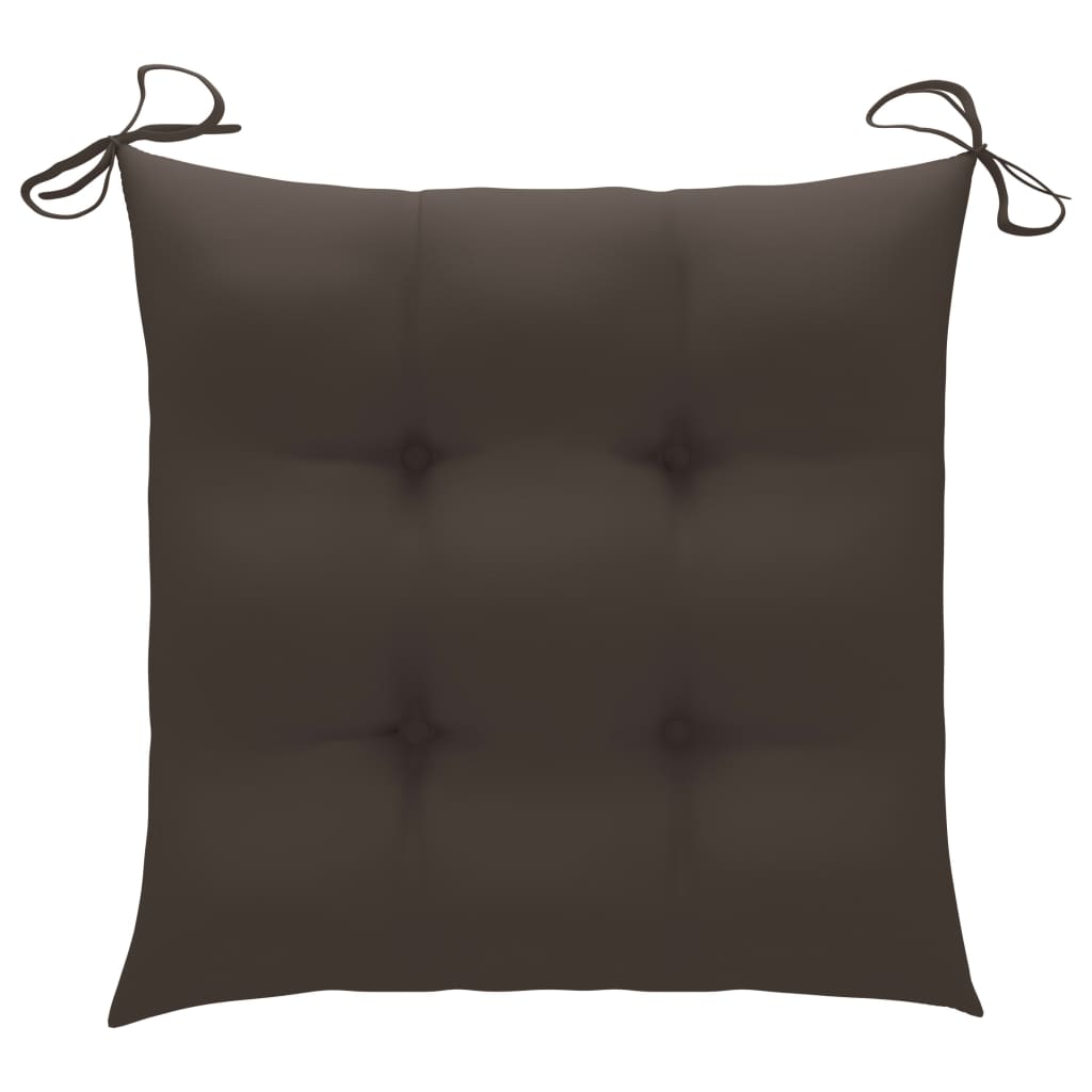 Inklapbare bamboe tuinset - 5 delig - Taupe kussens