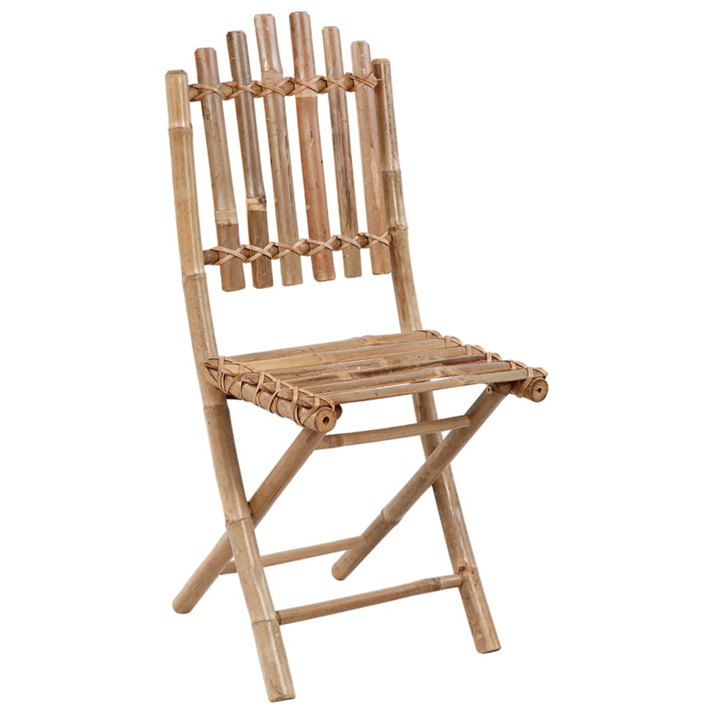 Inklapbare bamboe tuinset - 5 delig - Taupe kussens