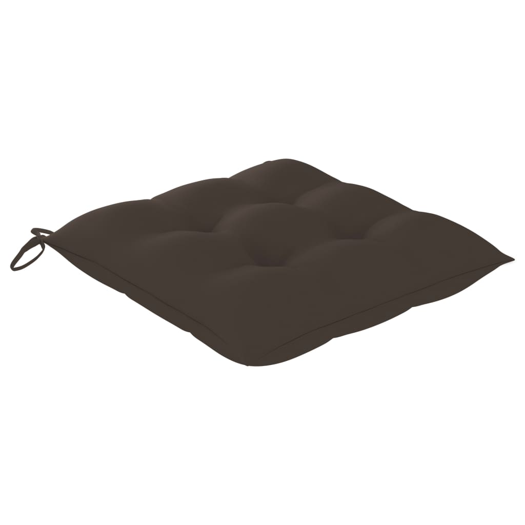 Inklapbare bamboe tuinset - 5 delig - Taupe kussens