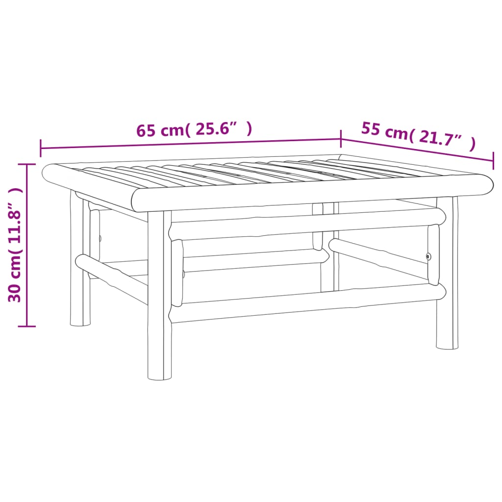 Bamboe loungeset 7-delig – Met losse stoel – Taupe kussens