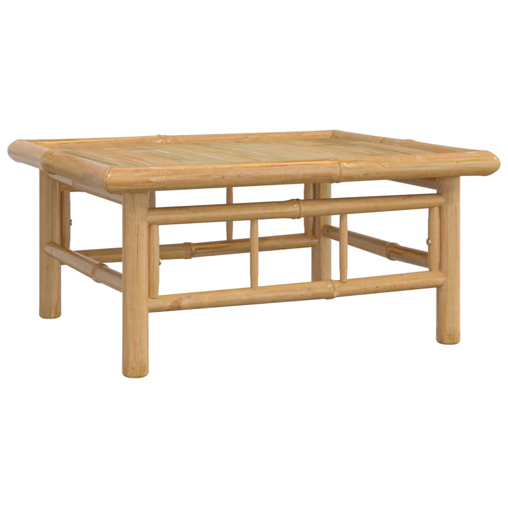 Bamboe loungeset Large (9-delig) – 7 zitplaatsen – Donkergrijze kussens
