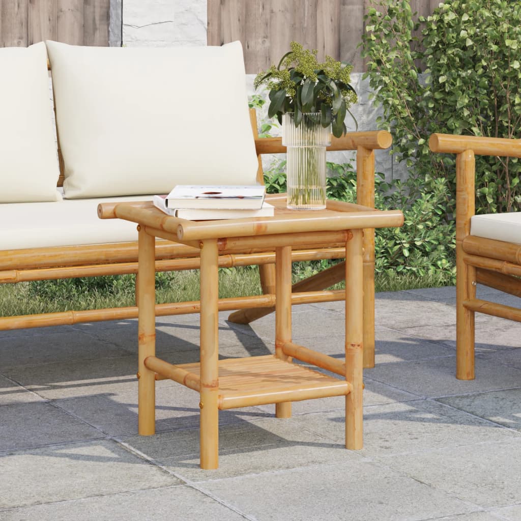 Bamboe salontafel met plateau - 45x45x45 cm