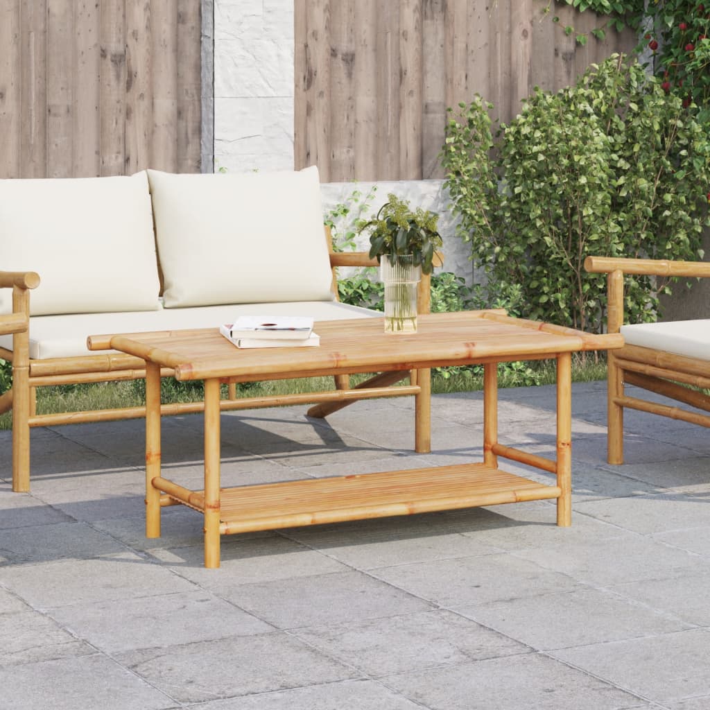 Bamboe salontafel met plateau - 110x55x45 cm