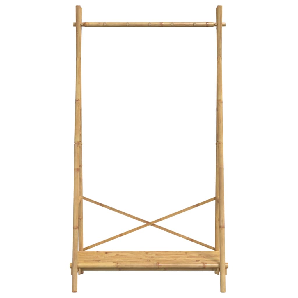 Bamboe kledingrek met schap - 102x50x190 cm