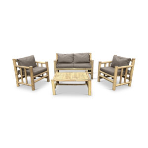 Bamboe tuinset set Eve - Naturel / Taupe - Eviro Bamboe