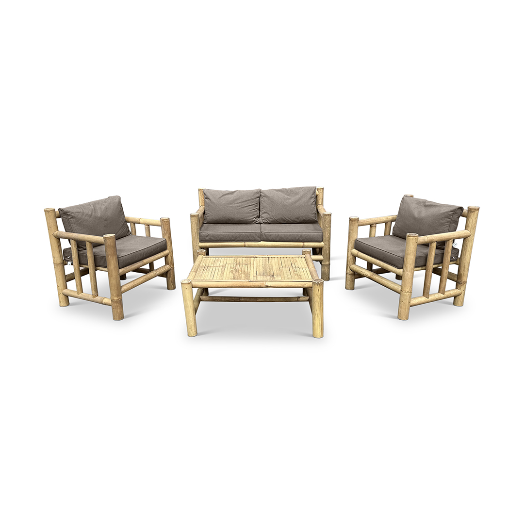 Bamboe tuinset set Eve - Naturel / Taupe - Eviro Bamboe