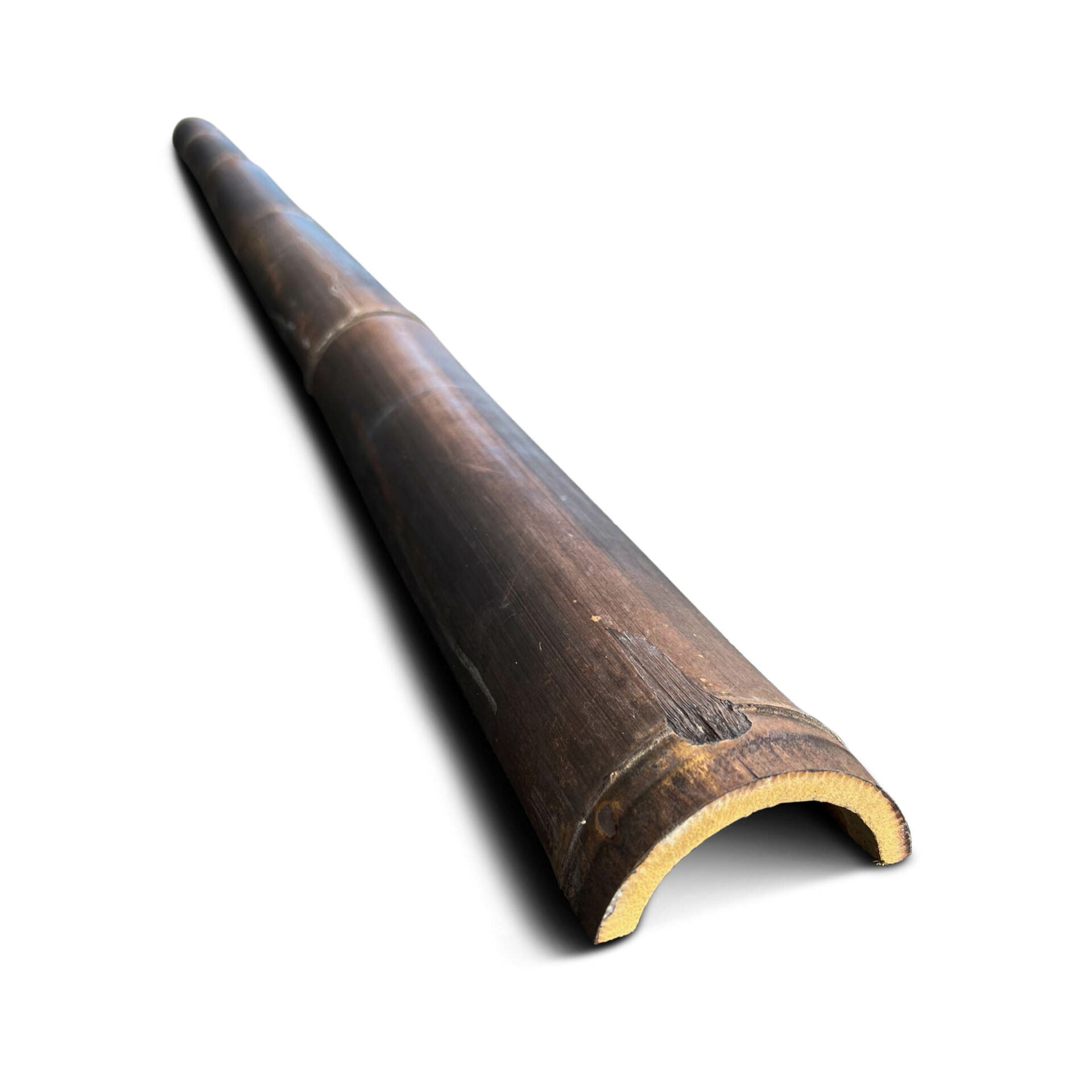 Bamboepaal halfrond Donker - Ø 7-10 x 200 cm - Eviro Bamboe