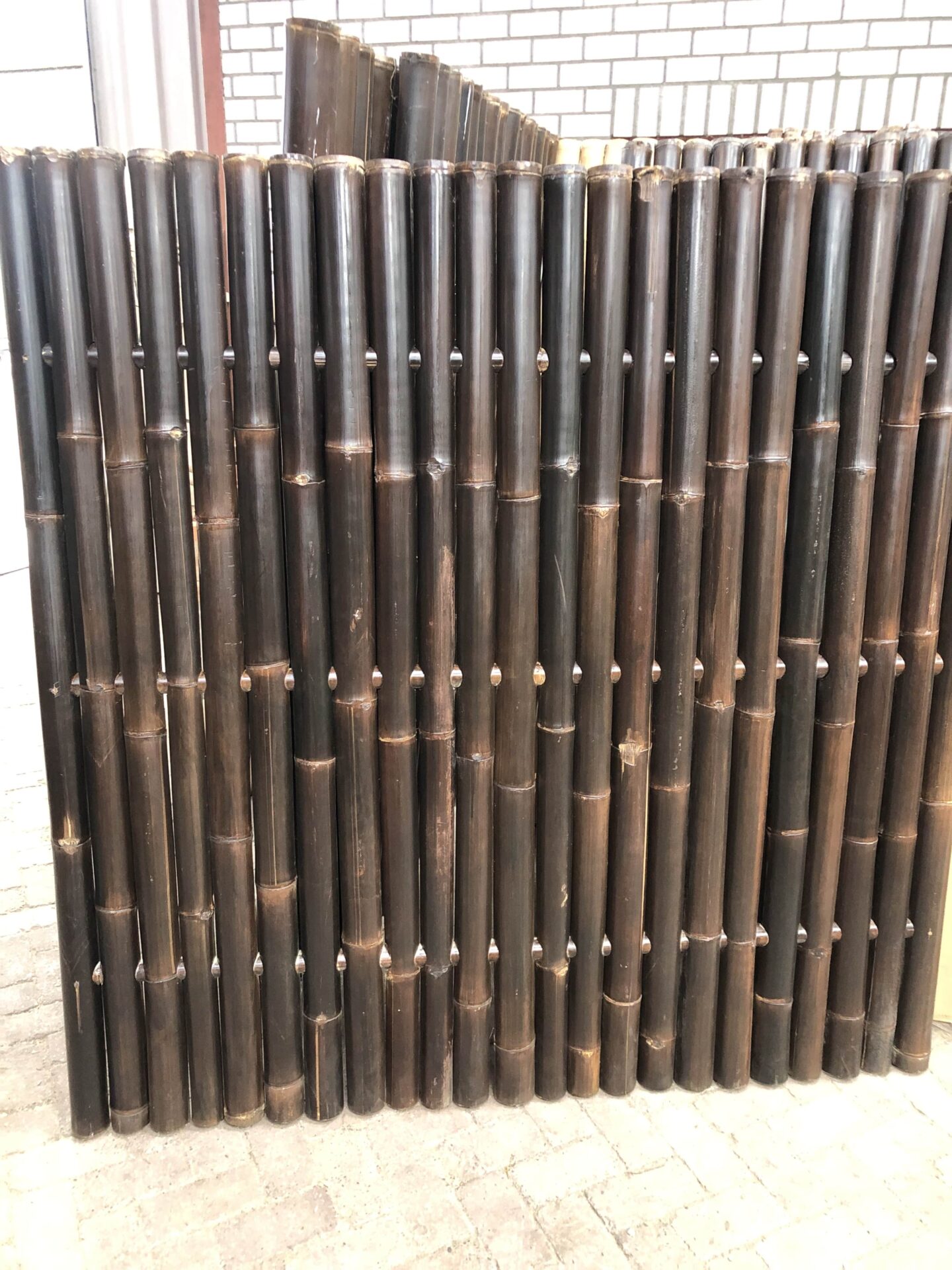Outlet bamboe schuttingen - 180x180 cm - Donker