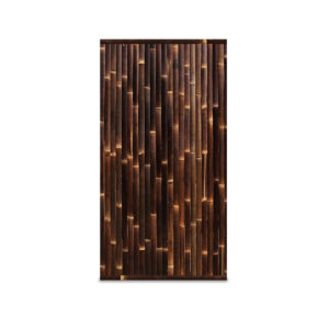 Bamboe schutting Stripe met verticale latten in donkere kleur