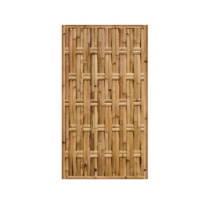 Gevlochten bamboe schutting horizontaal naturel