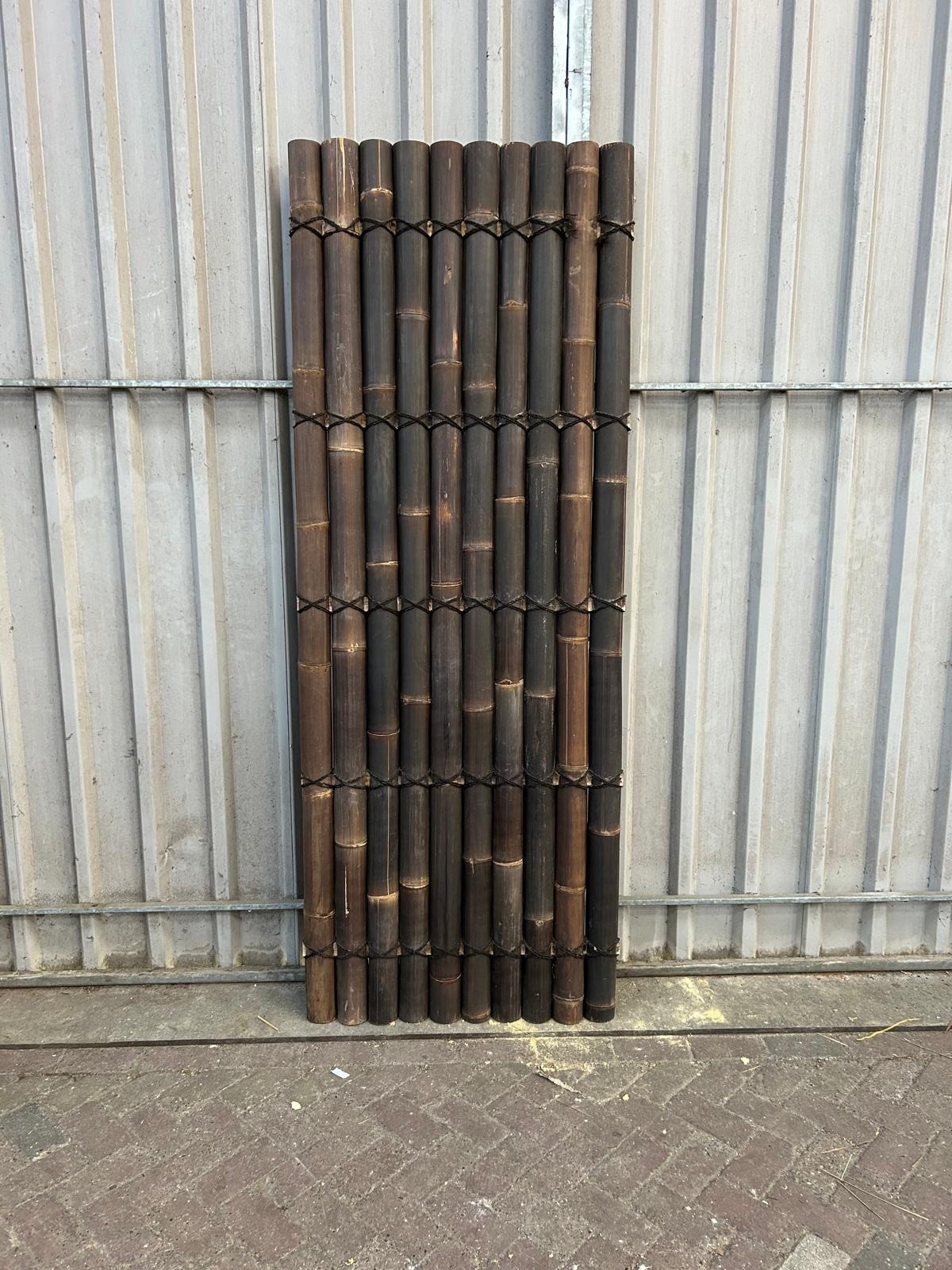 Outlet - Bamboe schutting halfrond - 90 x 240 cm - Donker - Eviro Bamboe