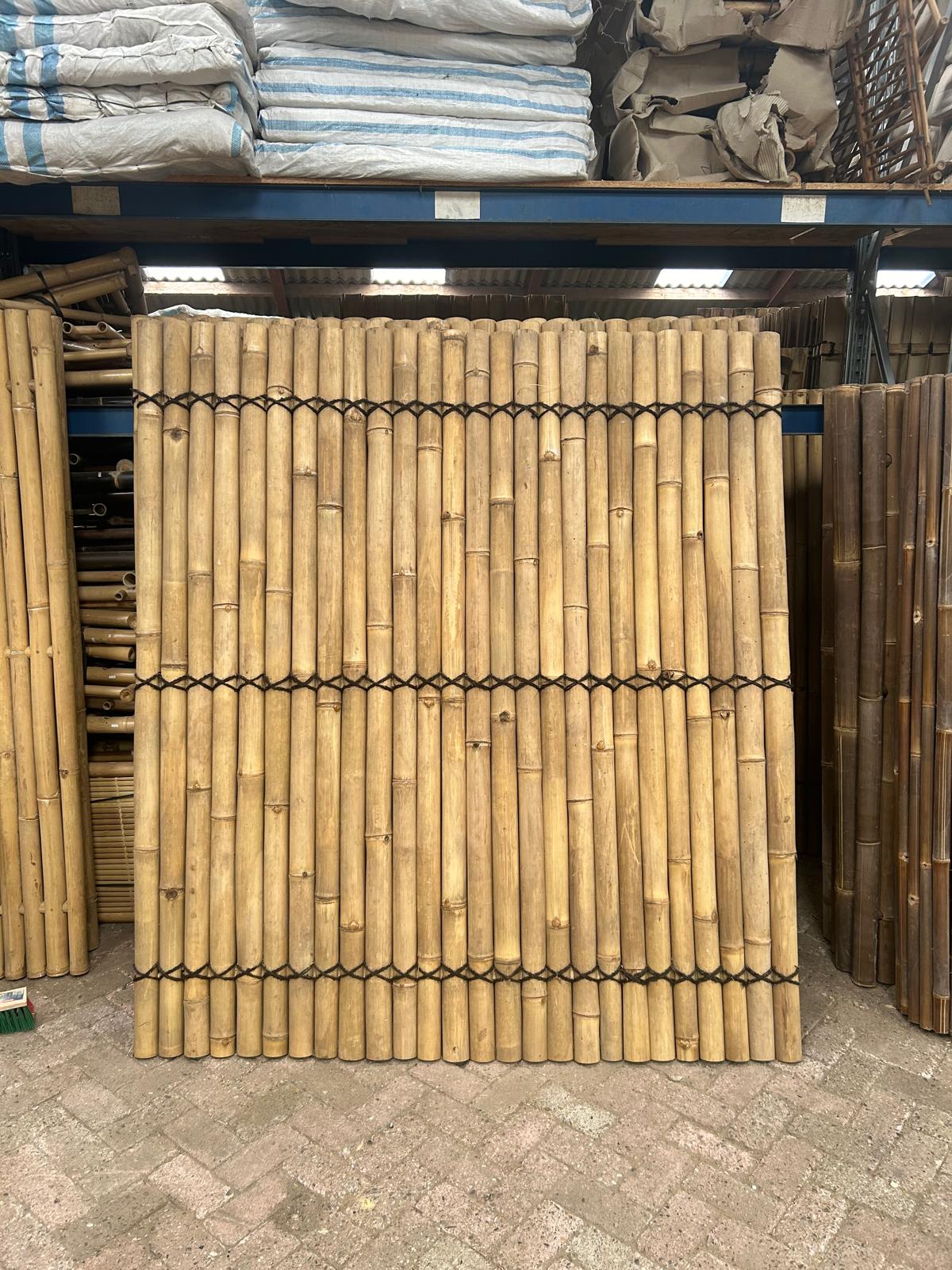 Outlet - Bamboe schutting halfrond - 180 x 200 cm - Naturel - Eviro Bamboe