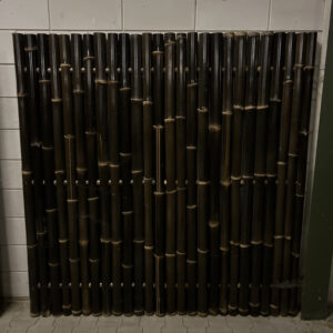 Outlet - Bamboe schutting - 180 x 180 cm - Donker met blanke lak