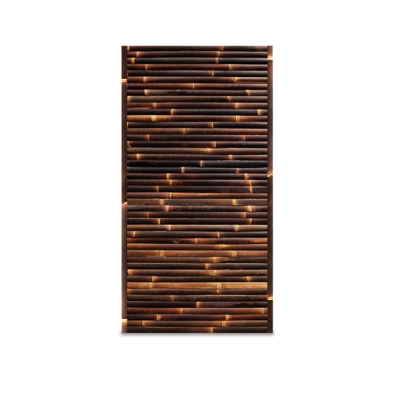 Bamboe schutting Stripe - 90 x 180 cm - Donker - Horizontale latten - Eviro Bamboe