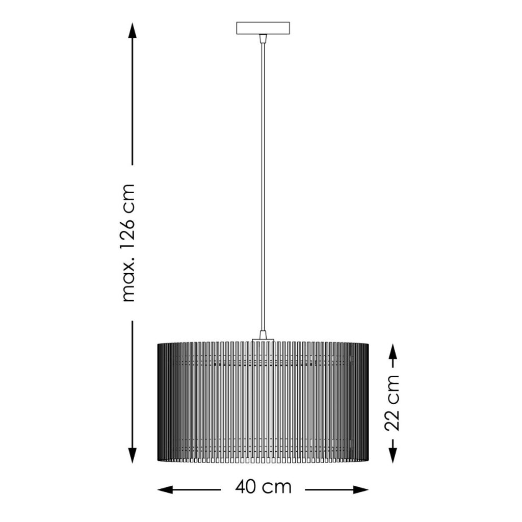 Bamboe hanglamp - Naturel - Ø40 x 126 cm (BxH)