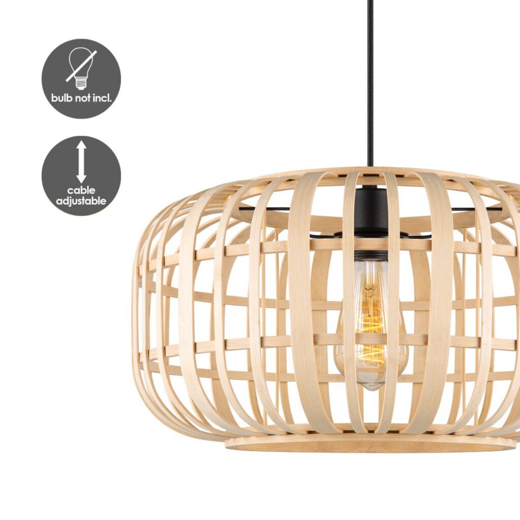 Bamboe hanglamp - Naturel - Ø40 x 126 cm (BxH)