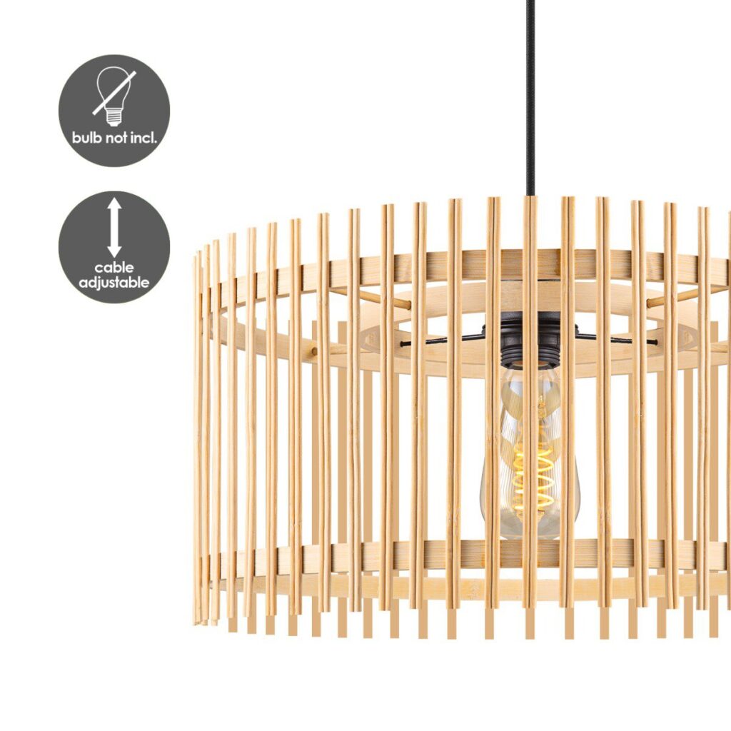 Bamboe hanglamp - Naturel - Ø40 x 126 cm (BxH)