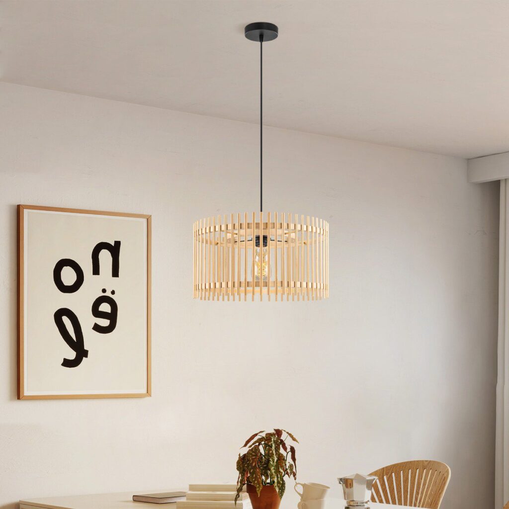 Bamboe hanglamp - Naturel - Ø40 x 126 cm (BxH)