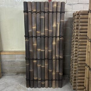 Outlet - Bamboe schutting halfrond - 90 x 200 cm - Donker - Eviro Bamboe