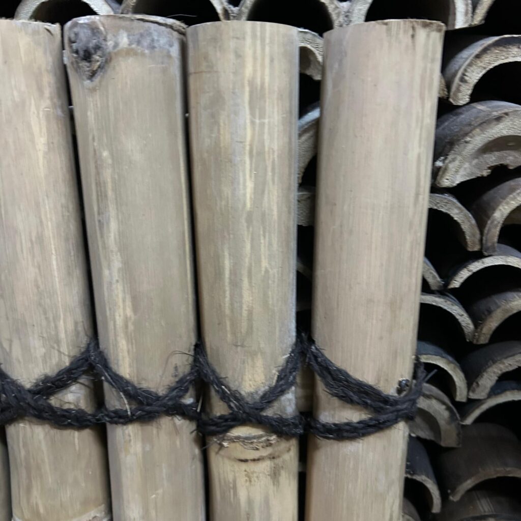 Outlet - Bamboe schutting halfrond - 90 x 150 cm - Naturel - Eviro Bamboe