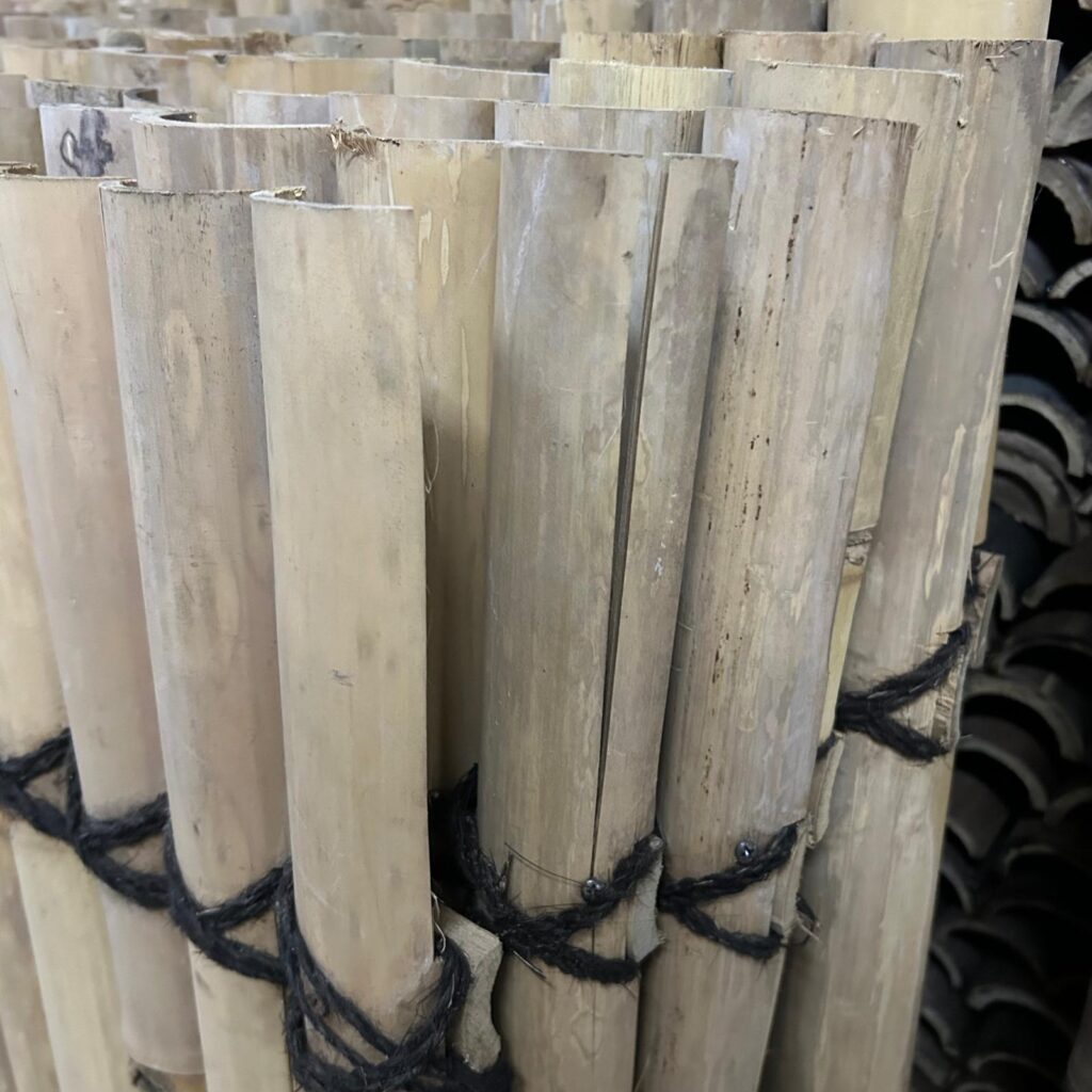 Outlet - Bamboe schutting halfrond - 90 x 150 cm - Naturel - Eviro Bamboe