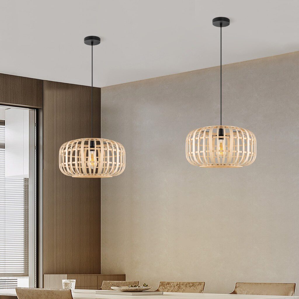 Bamboe hanglamp - Naturel - Ø40 x 126 cm (BxH)