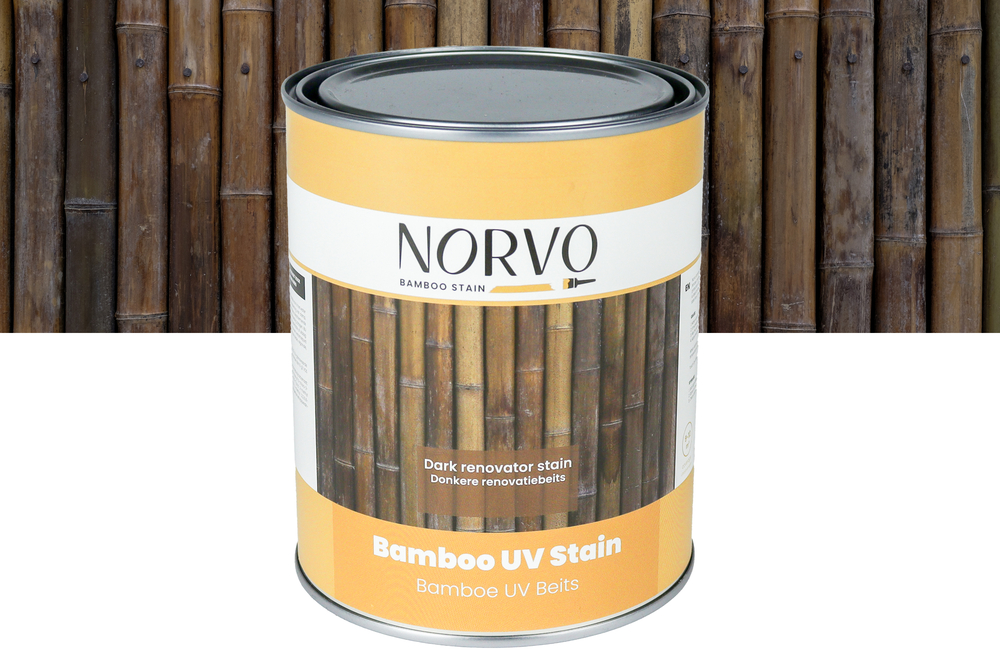 Bamboe beits - Donkere bamboe renovatie UV beits - Mat - 1 liter - Norvo