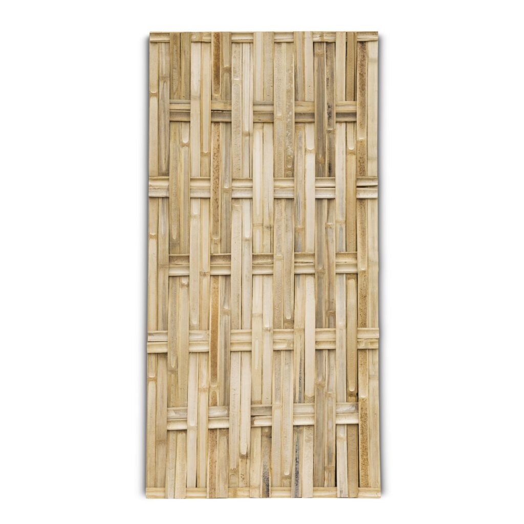 Gevlochten bamboe schutting Verticaal - 90 x 180 cm - Naturel - Eviro Bamboe