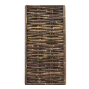 Gevlochten bamboe schutting Horizontaal - 90 x 180 cm - Donker - Eviro Bamboe