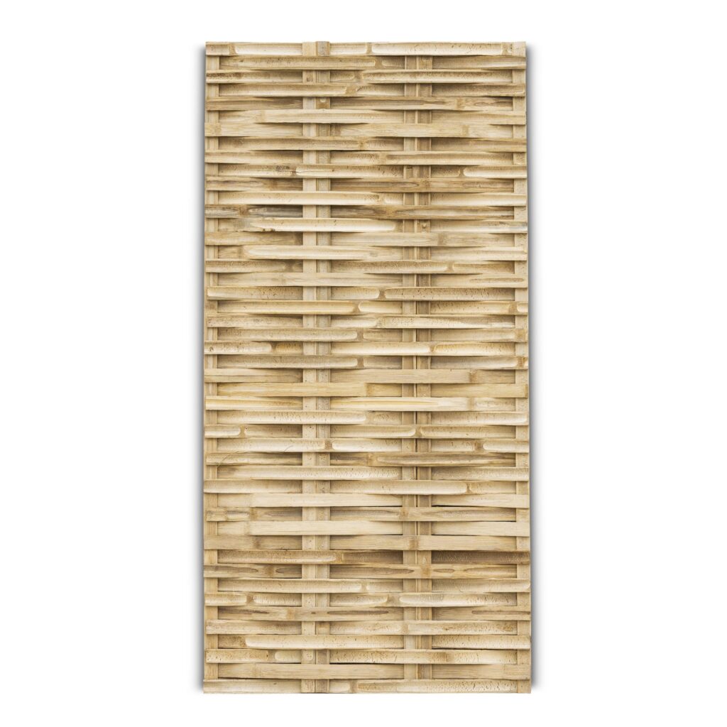 Gevlochten bamboe schutting Horizontaal - 90 x 180 cm - Donker - Eviro Bamboe