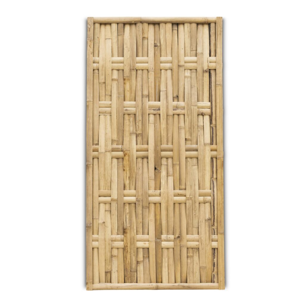 Gevlochten bamboe schutting Verticaal - 90 x 180 cm - Naturel - Eviro Bamboe