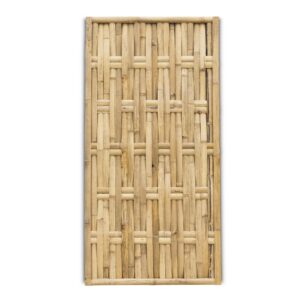 Gevlochten bamboe schutting Verticaal - 90 x 180 cm - Naturel - Eviro Bamboe