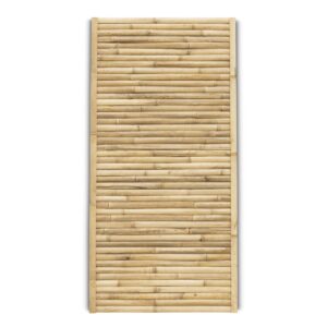 Bamboe schutting Stripe - 90 x 180 cm - Naturel - Horizontale latten - Eviro Bamboe