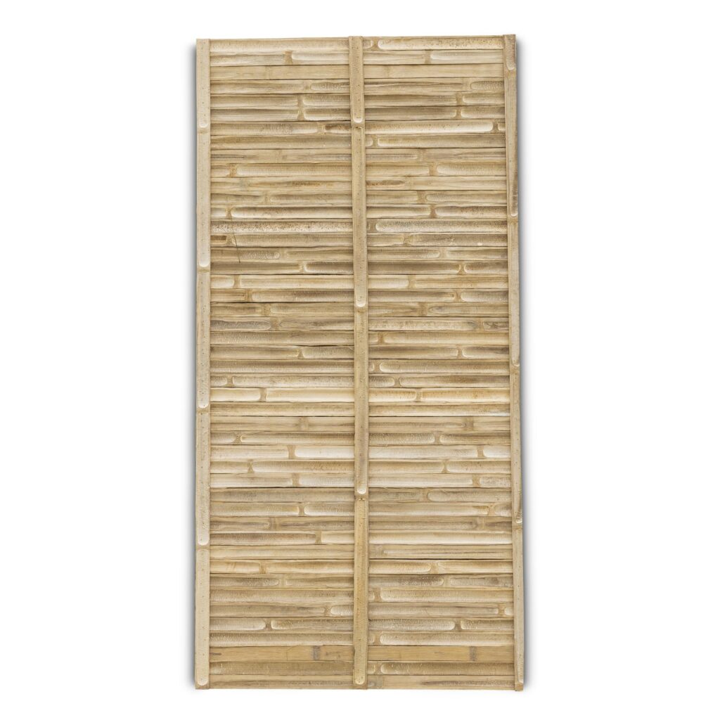 Bamboe schutting Stripe - 90 x 180 cm - Naturel - Horizontale latten - Eviro Bamboe