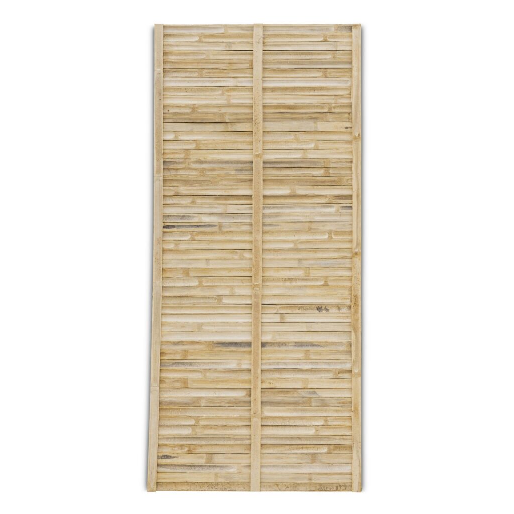 Bamboe schutting Stripe - 90 x 200 cm - Donker - Horizontale latten - Eviro Bamboe