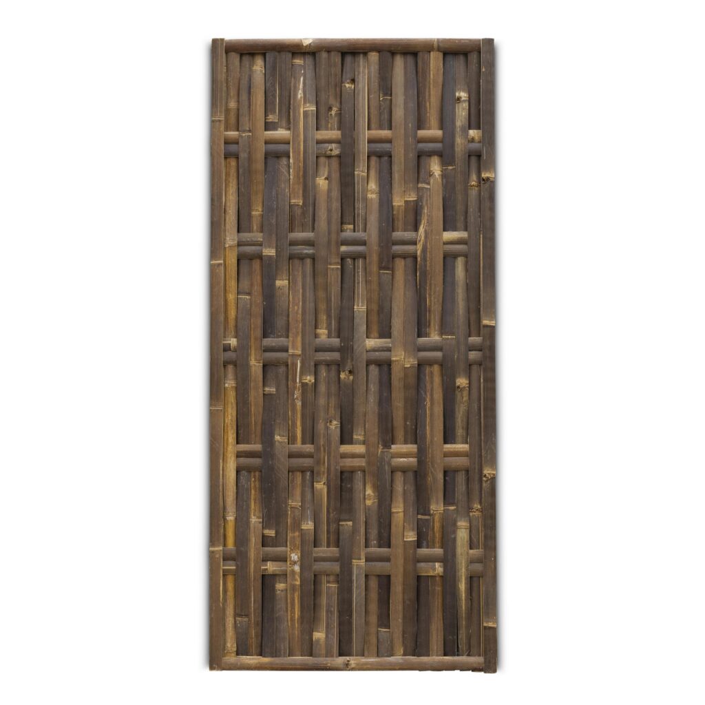 Gevlochten bamboe schutting Verticaal - 90 x 200 cm - Donker - Eviro Bamboe