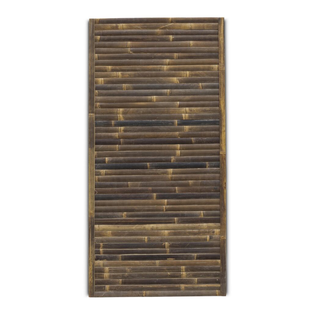 Bamboe schutting Stripe - 90 x 180 cm - Donker - Horizontale latten - Eviro Bamboe