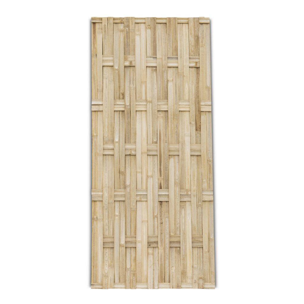 Gevlochten bamboe schutting Verticaal - 90 x 200 cm - Donker - Eviro Bamboe