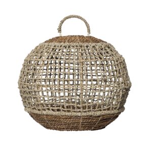 Hanglamp Sereno gemaakt van bananenblad en zeegras, naturel / bruin kleurig - vooraanzicht