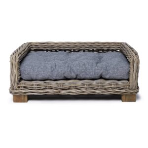 Rotan hondenmand Rechthoek - 70 cm lang - Naturel Grijs - PVB Collection