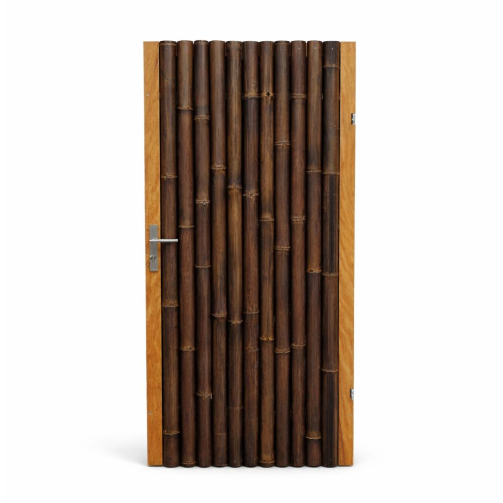 Bamboe poort - 100 x 180 cm - Donker - Rechtsdraaiend - Eviro Bamboe