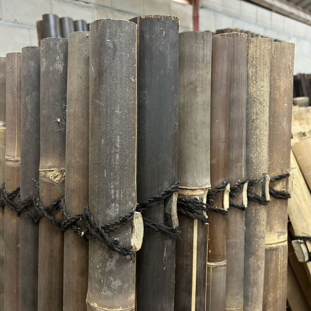 Outlet - Bamboe schutting halfrond - 90 x 150 cm - Donker - Eviro Bamboe