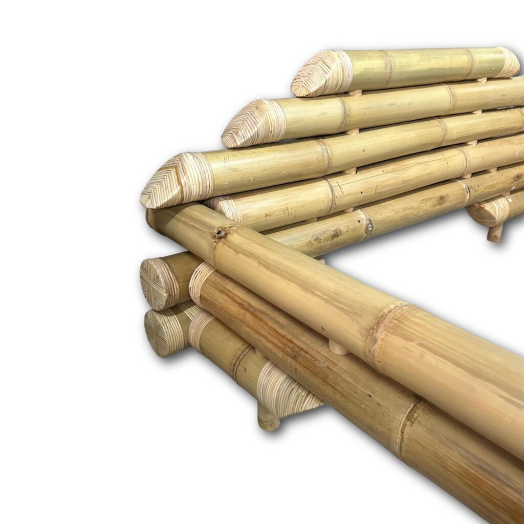 Bamboe tweepersoonsbed ombouw Selong - Naturel - 160 x 200 cm - Eviro Bamboe
