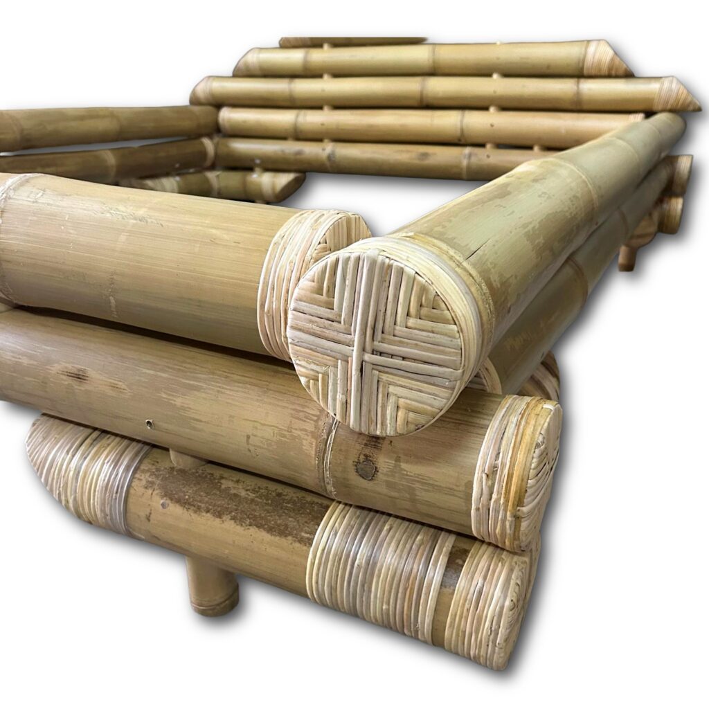Bamboe tweepersoonsbed ombouw Selong - Naturel - 160 x 200 cm - Eviro Bamboe