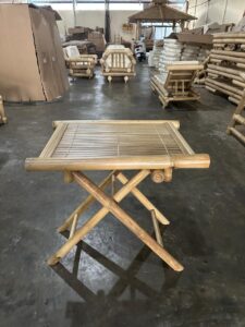 Bamboe dienbladtafel - Opvouwbaar - 70 x 50 x 70 cm - Naturel - Eviro Bamboe