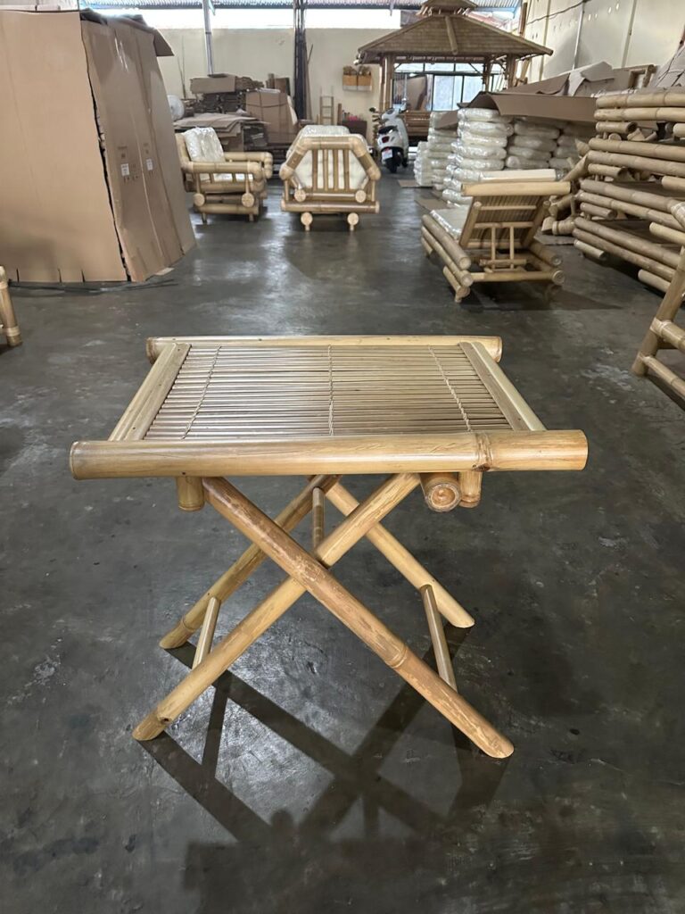 Bamboe dienbladtafel - Opvouwbaar - 70 x 50 x 70 cm - Naturel - Eviro Bamboe